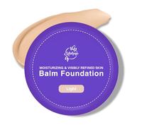 Foundation Balm - Hydrating Skin Support for Mature Skin, Buildable Medium Coverage with Radiant Finish, Hypoallergenic Vegan Formula, Climate-Adapting Texture (Light)