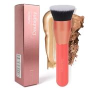 Foundation Brush Daubigny 1.5" Top Diameter Foundation Brush for Liquid Makeup,Premium Makeup Brush and Pro Flat Kabuki Foundation Brush Perfect For Foundation,Cream,Buffing, Blending (Red)