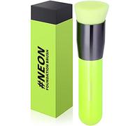 Foundation Brush Docolor Flat Top Kabuki Foundation Professional Synthetic Makeup Brush for Blending Liquid Cream or Powder Cosmetics Full Coverage Face & Body Brush Premium Makeup Tools, Neon Green