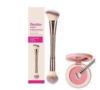 Foundation Brush, Double Ended Makeup Tool, Concealer Brush for Face & Cheeks - Foundation, Blush, Liquid & Cream Textures