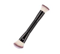 Foundation Brush - Double Ended Makeup Tool | Setting Powder Applicator, Concealer Blender, Contour Sculpting Wand, Soft Synthetic Bristles, Face Buffing Tool for Liquid Cream Mineral Finish