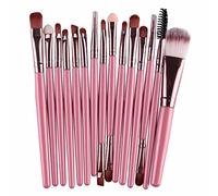 Foundation Brush for Liquid Makeup 15pcs Premium Professional Synthetic Contour Eyeliner Eyebrow Blending Concealers Blush Eyeshadow Foundation Powder Pink Makeup Brushes Gifts for Women