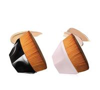 Foundation Brush High-Density Seamless Makeup Face Blush for Blending Liquid, Cream or Flawless Powder Cosmetics (Black + Pink)