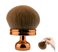 Foundation Brush Large, Liquid Blush & Face Cream Application Synthetic Fiber Makeup Brushes for Sunscreen Self Tanner Concealer Brush Bronzer Brush, Rose Gold Handle & Flesh-Toned Bristles