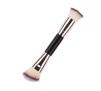 Foundation Brush, Makeup Brush, Sturdy Quality Double-Ended Setting Concealer, Premium Blending Cosmetics, Professional Brushes for Face Travel, Artificial Fiber Aluminum, 17.5x4cm