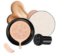 Foundation Cushion, Mushroom Head Air Cushion CC Cream Foundation for Mature Skin, Foundations Full Coverage for Natural Finish, Even Skin Tone (Warm)