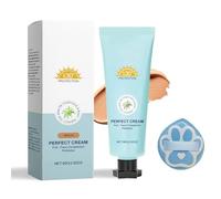 Foundation Full Coverage, 80g Colour Changing Mature Skin Foundation, Waterproof And Moisturizing, Effectively Evens Out Skin Tone, Covers Scars And Blemishes, with 1 Cat Claw Air Cushion Puff
