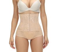 Foundation Garments Plus Size Women Solid Buckle Pants Shaping Button High Waist Underwear Workout Corset Waist Training Plus Size (A, L)