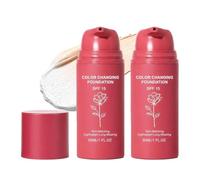 Foundation Korean, 2026 Color Changing Foundation, 12-Hour Hold and More Natural, Concealer, Moisturizing for All Skin Types (2 PC)