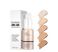 Foundation Liquid,Full Coverage Foundation 30ml Oil-Control Concealer,Invisible Pore No Makeup Concealer Liquid Foundation(102#Nude)