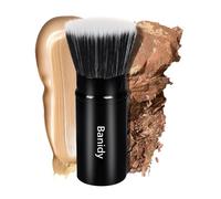 Foundation Makeup Brush Flat Top Kabuki Face Blush Liquid Powder Foundation Brush Retractable Travel Brush for Blending Liquid, Cream or Flawless Powder Cosmetics