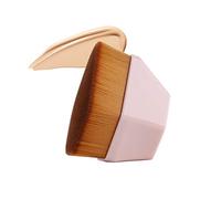 Foundation Makeup Brush Flat Top Kabuki Hexagon Face Blush Liquid Powder Foundation Brush for Blending Liquid, Cream or Flawless Powder Cosmetics with Bonus Protective Case (Black) (Pink)