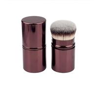 Foundation Makeup Brush For Liquid And Powder Application Soft Synthetic For All Skin Types Ultimate Face Cosmetics Blending Tool (Brown, 6.5cm)