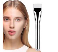 Foundation Makeup Brush, White Flat Head O-ne Li-ne Foundation Brush, Super Thin Bla-de Makeup Brushes with Soft Synthetic Bristles, Traceless Makeup Foundation Brush Set for Powder, Blush, Cream