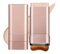 Foundation Skin Tint Stick - Moisturizing Full Coverage Balm Foundation for Mature Skin - Long-lasting Waterproof Coverage with Built-In Brush for Smooth Application (01#Ivory)