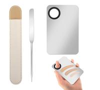 Foundation Spatula Set - Stainless Steel Makeup Mixing Palette with Korean Makeup patula Portable Makeup Palette Mixer for Mixing Foundation Eye Shadow Eyelash Nail Art