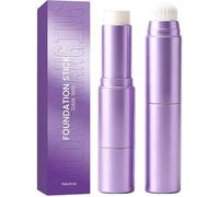 Foundation Stick, 2-in-1 Cream Makeup Stick with Built-In Blending Brush,Lightweight Buildable Coverage,Natural Glow FinishLong Lasting Moisturising,for All Skin Types (Dark)