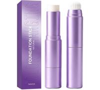Foundation Stick, 2-in-1 Cream Makeup Stick with Built-In Blending Brush, Lightweight Buildable Coverage, Long Lasting Hydrating, Natural Glow & Moisturising All Skin Types (3pcs)