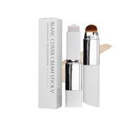 Foundation Stick, 2-in-1 Cream Makeup Stick with Built-In Blending Brush,Smooth Blendable Makeup Stick for Natural-Looking Coverage