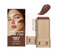 Foundation Stick Beauty Balm Serum Boosted Skin Tint, Solid Tinted Moisturizing Serum Contour Stick, Hydrating Skin Tint with Hyaluronic Acid & Vitamin E, Lightweight & Non-Greasy (#01)