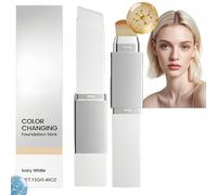 Foundation Stick,Chartming Color Changing Cream Stick,Foundation Full Coverage with Brush Head,Makeup Effect Is Natural and Long-Lasting,Gentle Convenient to Use,Suitable for Most Skin Types,White