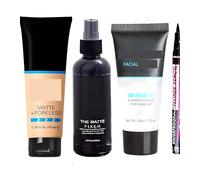 Foundation Tube (45ml) + Primer (45ml) + Makeup Fixer + Sketch Eyeliner (Pack of 4), Combo Pack