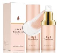 Foundations 4 in 1 Foundation Liquid, Color Changing Foundation for Mature Skin, Medium Coverage, Long-lasting, Waterproof, Neutrals Finish, 30ml (2PCS)