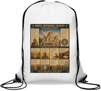 Foundations and Beliefs of Orthodoxy Gym Sack Casual Drawstring Bag White