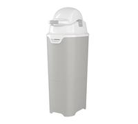 Foundations Tall Diaper Pail with Airtight Lid - Durable & Odorless Diaper Disposal, Large Capacity, Holds up to 60 Newborn Diapers, Refill with Any Bags - Gray