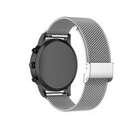 FoundEast Compatible with Yoever Smart Watch Band, Stainless Steel Loop Strap Replacement for Yoever IDW19/Yoever IDW28/Yoever IDW20 (Silver)