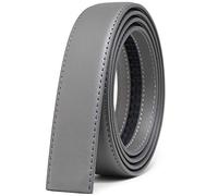 Founders & C Mens Leather Ratchet Belt Strap Only 1 3/8" Without Buckle,Replacement Strap Suitable for 40MM Slide Buckle, Grey Leather, 22-38W