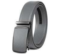 Founders & C Ratchet Belts for Men-Black/Brown Belt Leather 1 3/8" for Casual Dress-Micro Adjustable Belt, Grey, 36 - 42W