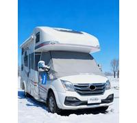 FoundGo PVC Thermal Motorhome Windscreen Cover Waterproof, Gray Windscreen Cover for Campervan fits for Fiat Ducato X290 (2014 onwards), with carry Bag
