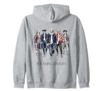 Founding Daddies Modern Gen-Z Revolutionary Fathers Zip Hoodie