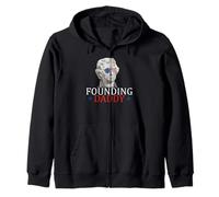 Founding Daddy Thomas Jefferson 4th Of July Zip Hoodie