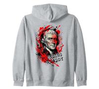 FOUNDING DADDY Thomas Jefferson American History Grunge Zip Hoodie
