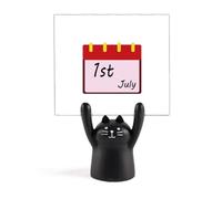 Founding Day Communist Party China Celebrating Memo Holder Cartoon Black Cat Stand Decoration
