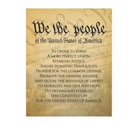Founding Document Wall Decor - The US Constitution Preamble “We The People” Art Print for Patriots(Unframed,12x18inch(30x45cm))