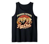 Founding Fathers Patriotic 250th Anniversary Fan Club 1776 Tank Top
