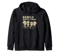 Founding Fathers Rebels With a Cause Patriotic Punk Rock Zip Hoodie