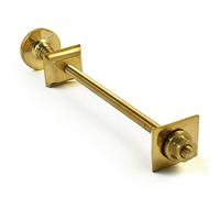 Foundry Luxury Cast Iron Radiator Wall Stay/Wall Tie Un-Lacquered Brass