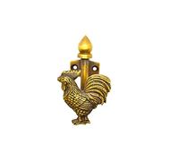 FOUNDRYMAN - Cockerel Design Brass Wall & Door Coat Hook - Fun Solid Brass Hook with Lost Wax Casting Method - Best for Bathroom Towels & Bedroom Décor - 3"x1.85"x1.57"