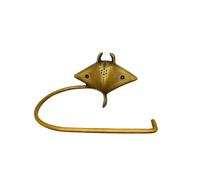 FOUNDRYMAN - Manta Sting Ray Toilet Roll Holder - Large Solid Brass Bathroom Wall Décor - Perfect addition to your Bathroom or Loo - 6"x4"