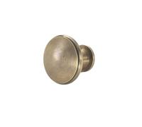 FOUNDRYMAN - Round Drawer Knob - Solid Brass Cupboard Pull - Classic Brass Design - Small 1"