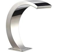 Fountain,65cm Curved Pool Waterfall Spillway, 304 Stainless Steel Decorative Fountain for Ponds Hot Tubs, Elegant Outdoor Water Feature Creating Soothing Cascading Flow for Serene Garden Ret