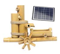 Fountain Bamboo,45cm Solar Water Features For The Garden Outdoo,bamboo Fountain Kit Fountain Pump For The Garden, Bird Bath, Fish Tank Solar Water Features For The Garden Outd
