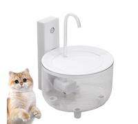 Fountain Cat Water Dish, Pet Hydration Station, 7.09x5.91x5.91 Inches, Quiet Electric Dispenser, Layer Filtration System, Garage Balcony Use for Cats and Small Dogs, White