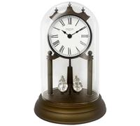 FOUNTAIN DESIGNS 9" Genevieve Mantel Clock with Revolving Pendulum, Bronze