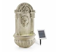 Fountain Garden Solar Outdoor Waterfall Pump Decor 2 W LED Polyresin Stone Look