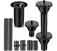 Fountain Nozzle Kit Plastic Fountain Water Spray Heads For Small Ponds In 3 Fountain Patterns: Blossom, Mushroom And Two-tier Patterns ( Size L)